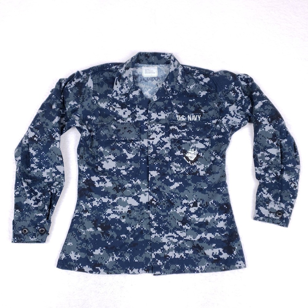 US Navy NWU Camo Shirt 32‎ Short Tactical Utility Militarycore Grunge Streetwear